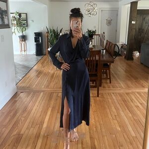 Zara Satin Midi Dress